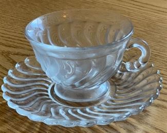 10 Pc Fostoria Colony  Swirl Cups & Saucers		
