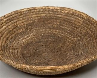 Antique Native America Shallow Basket Papago Tohono O’Odham #2	3in x 13.5in Diameter
