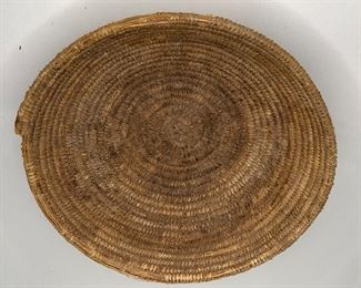 Antique Native America Shallow Basket Papago Tohono O’Odham #2	3in x 13.5in Diameter
