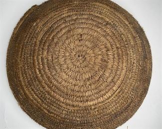 Antique Native America Shallow Basket Papago Tohono O’Odham #2	3in x 13.5in Diameter
