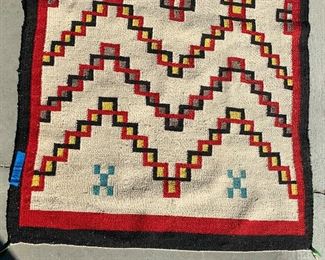 Lg Navajo Ganado Rug Native American	63x39in	
