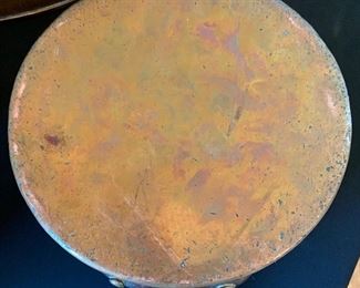 Antique Gaillard Paris Heavy copper Tinned Pot	9.5in Diameter	
