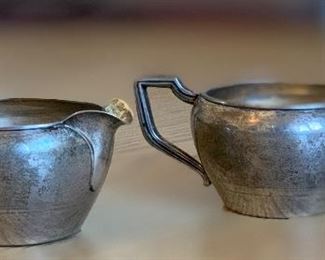 Sterling Silver La Pierre Sugar & Creamer		
