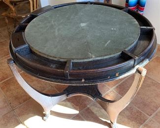 Antique George Hunzinger Flip Top Poker/Gaming Table	29.5x43.5in x 43.5in	HxWxD
