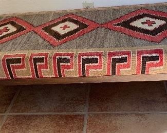 Navajo Ganado Rug Bench	16x26x54in	HxWxD
