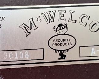 McWelco A-14 Safe	62x26x20in	HxWxD
