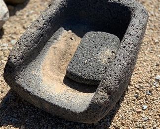 Huge Native American  Grinding Stone Mano and Metate		
