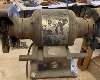 Large Vintage Grinder on Stand		
