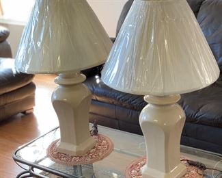 2 Ceramic Lamps PAIR
