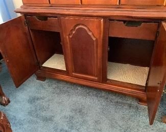 Cherry Wood China Cabinet 81x50.5x17inD