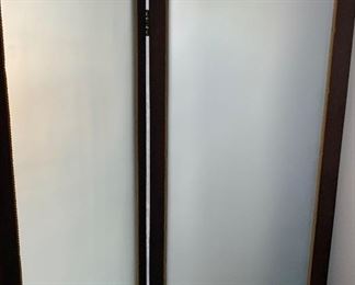 3 Panel Frosted Glass Screen Room Divider 78in H x 24in each panel