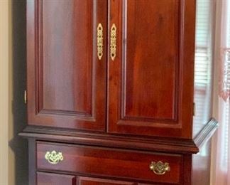 Cherry Wood Wardrobe Dresser 79x37x23in