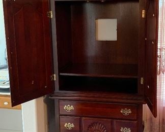 Cherry Wood Wardrobe Dresser 79x37x23in