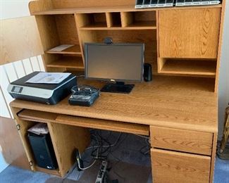 Oak Veneer Office Desk