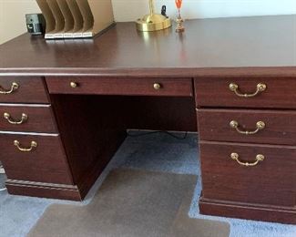 Dark Cherry Executive Desk