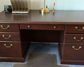 Dark Cherry Executive Desk