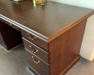 Dark Cherry Executive Desk