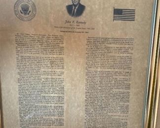 John F. Kennedy Inaugural Address 1961 Framed #1
John F. Kennedy Inaugural Address 1961 Framed #2