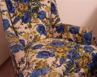 Vintage floral side chair