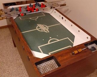 Vintage coin operated Dynamo foosball table