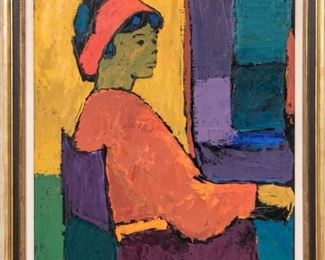 Jacob Pins (b. Germany 1917 - D. Israel 2005) Oil 