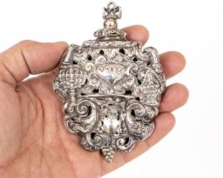Italian 19th Century Hollow Silver Amulet Case - Purchase Price 