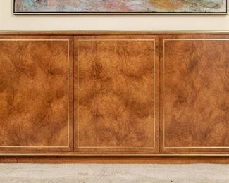 John Stuart Burl Sideboard With Brass Trim