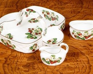 Hammersley "Strawberry Ripe" Strawberry Basket 