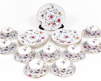 Crown Staffordshire Bone China Dessert Set For 12