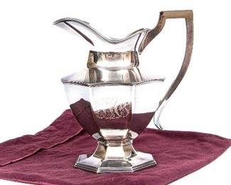 Silver Plate Pitcher - With Monogram