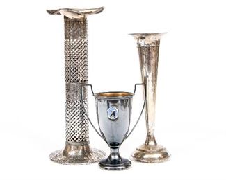 Group Of Silver-plate Table Top Items