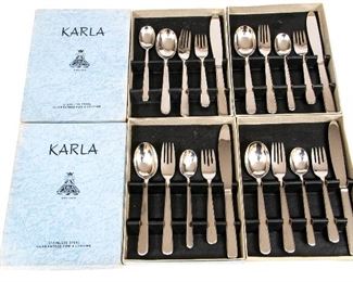 Karla Holland Stainless Steel Flatware - Service For Four - 20 Pieces - 