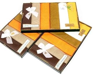 Three Boxes Of Vintage Irish Linen Napkins - NIB