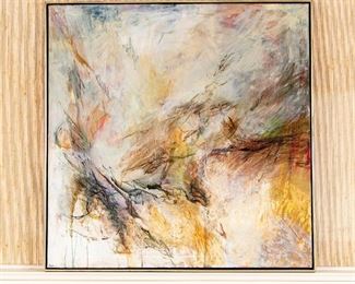 Ruth Levin (Israeli, 1918 - 2006) Original Oil Painting Titled 