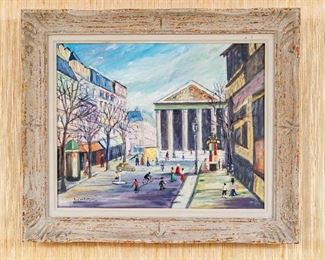 Bertha Batkin (Contemporary Artist) Oil On Canvas Street 