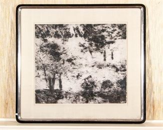 S. Shatz (Israel Artist) Impressionist Landscape Etching