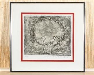 Shraga Weil (B. Slovakia 1918 - Israel 2009) Embossed 