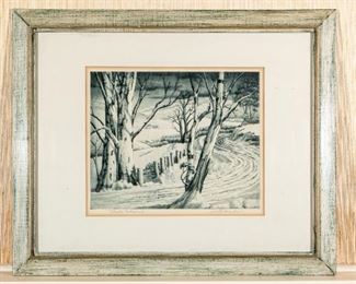 Samuel L. Margolies (American 1897-1974) Signed Aquatint Titled 