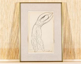 A. Wolkowitz (Israel Artist) Pen And Ink Drawing