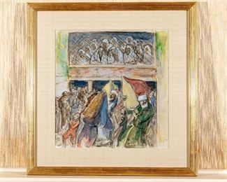 Jacob Steinhardt (b. Germany 1887 - D. Israel 1968) Watercolor