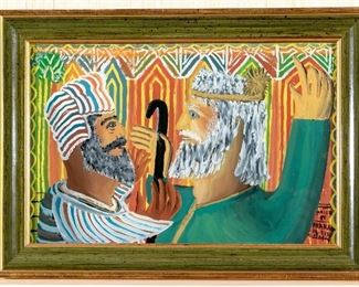 Gabriel Cohen (Israeli Artist) Reverse Glass Painting