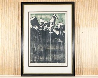 Jacob Pins (b. Germany 1917 - D. Israel 2005) "Council Of 