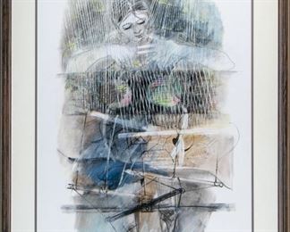 Shraga Weil (B. Slovakia 1918 - Israel 2009) Mixed Media 