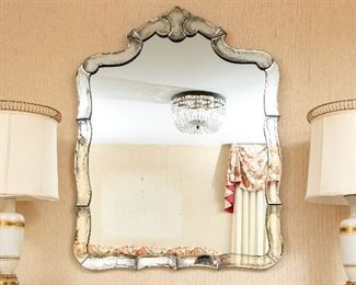 Segmented Venetian Glass Mirror