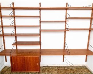 Mid Century Modern Wall To Wall Shelving Unit