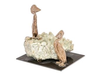 Bronze Seagull Sculpture