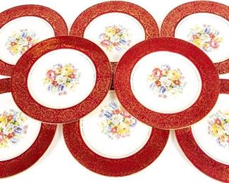 Set Of Eight Homer Laughlin Dinner Plates