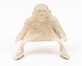 Stylized Whalebone Sculpture By Native Inuit Artist