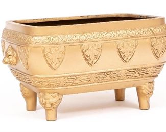 Gold Paint Decorated Jardiniere