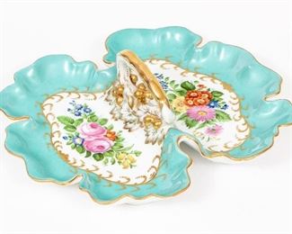 Floral Porcelain Handled Server